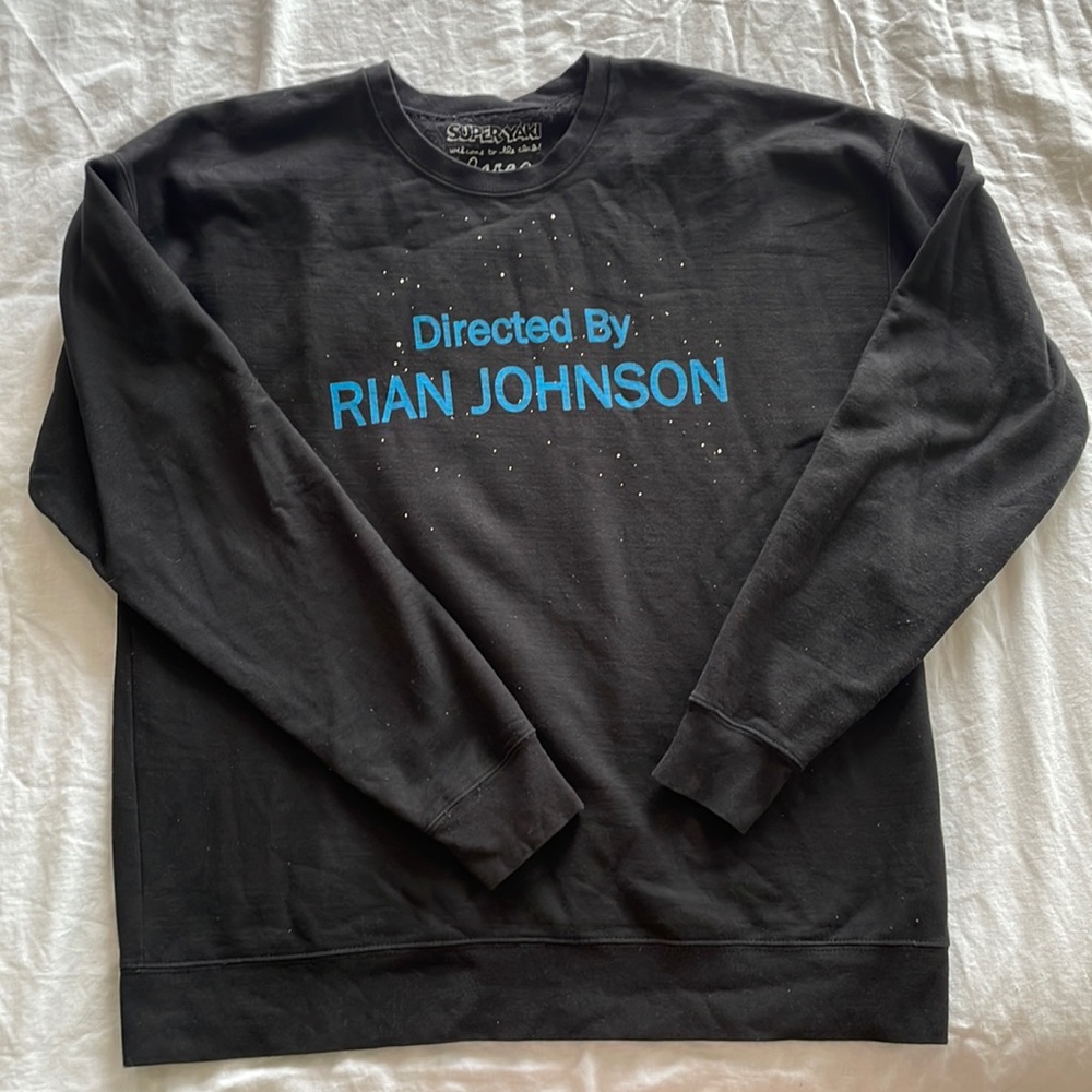 Superyaki Directed by Rian Johnson Star Wars sweatshirt sz L